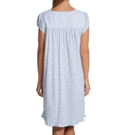 Eileen West 100% Cotton Jersey Knit Cap Sleeve Short Gown 5025090 -Wacoal Shop eileen west eilw01 5025090 bs