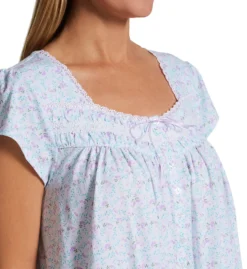 Eileen West 100% Cotton Jersey Knit Cap Sleeve Short Gown 5025090 -Wacoal Shop eileen west eilw01 5025090 cs2