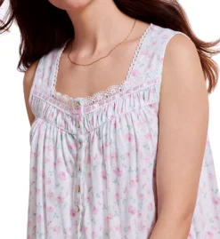 Eileen West 100% Cotton Jersey Knit Sleeveless Short Gown 5026602 -Wacoal Shop eileen west eilw01 5026602 cs2