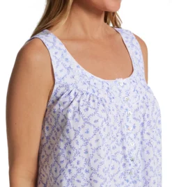 Eileen West 100% Cotton Jersey Knit Sleeveless Short Gown 5026608 -Wacoal Shop eileen west eilw01 5026608 cs2