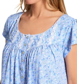 Eileen West 100% Cotton Jersey Knit Cap Sleeve Long Gown 5226608 -Wacoal Shop eileen west eilw01 5226608 cs2