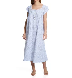 Eileen West 100% Cotton Jersey Knit Cap Sleeve Long Gown 5425087