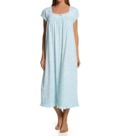 Eileen West 100% Cotton Jersey Knit Cap Sleeve Long Gown 5425090