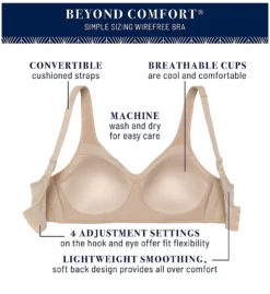 Vanity Fair Beyond Comfort Simple Sizing Wirefree Bra 72204 -Wacoal Shop vanity fair vf001 72204 cs6